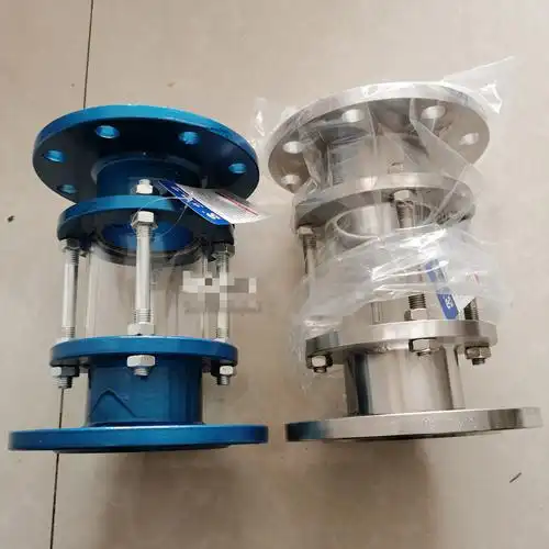 不锈钢碳钢法兰视镜玻璃管视盅管道视镜锅炉视筒钢化硼硅观察视窗