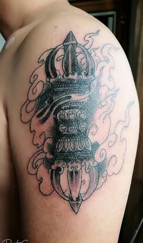 降魔杵纹身图片