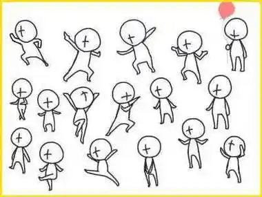 坐的小人简笔画步骤