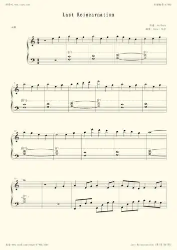 钢琴谱:last reincarnation
