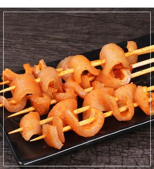 轻恋猪皮串烧烤食材新鲜腌制调味猪肉皮串半成品40串商用油炸肉皮铁板