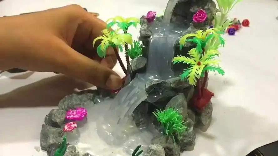 diys:小小石头用处大,教你用小石头制作迷你假山瀑布模型!