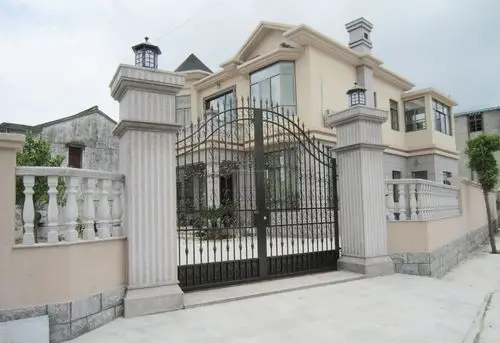 农村小别墅围墙大门门口设计欣赏_装信通网效果图
