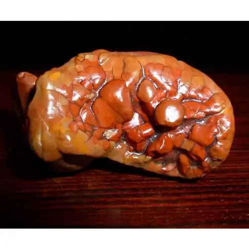 石馆 辰龙奇石  阿拉善早期地表红色马牙原石精品把件配件 藏品名称