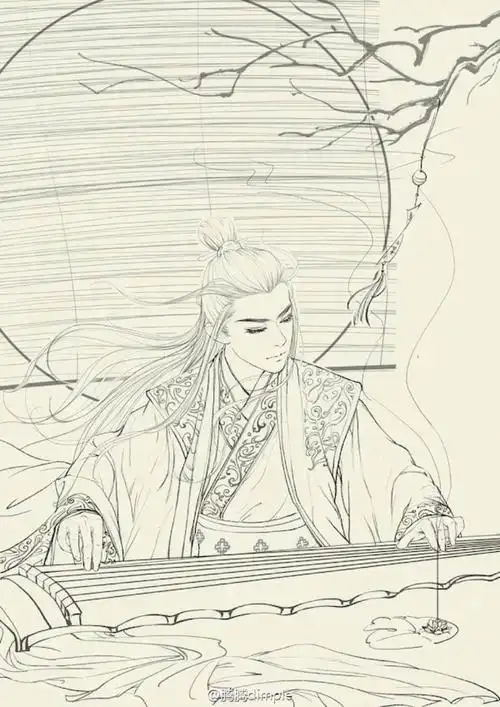 易烊千玺 手绘 思美人