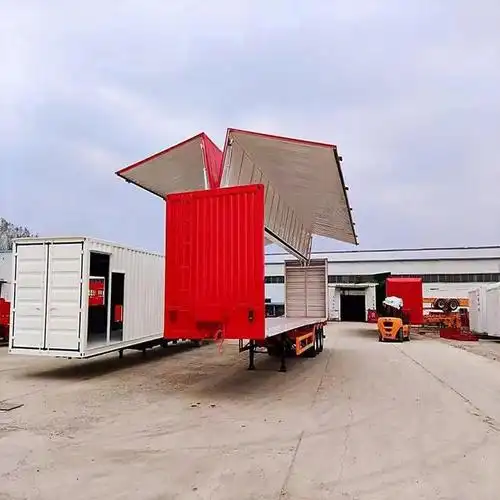 15.5米翼展飞翼集装箱运输半挂车