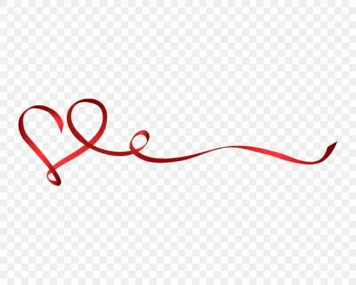 分界线创意心丝带分割线