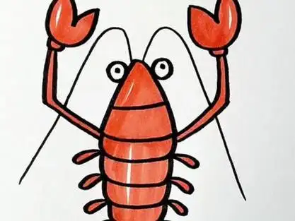 海鲜简笔画_海鲜简笔画彩色_海洋简笔画彩色 - 抖音