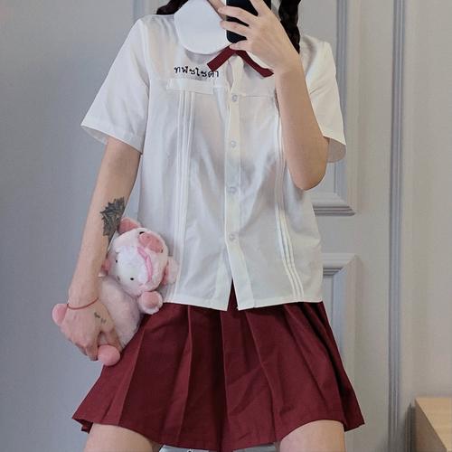 实拍现货 "禁忌女孩"娜诺同款泰式校服团购班服