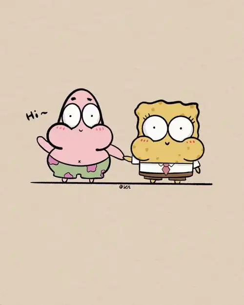 可爱简笔画海绵宝宝附过程