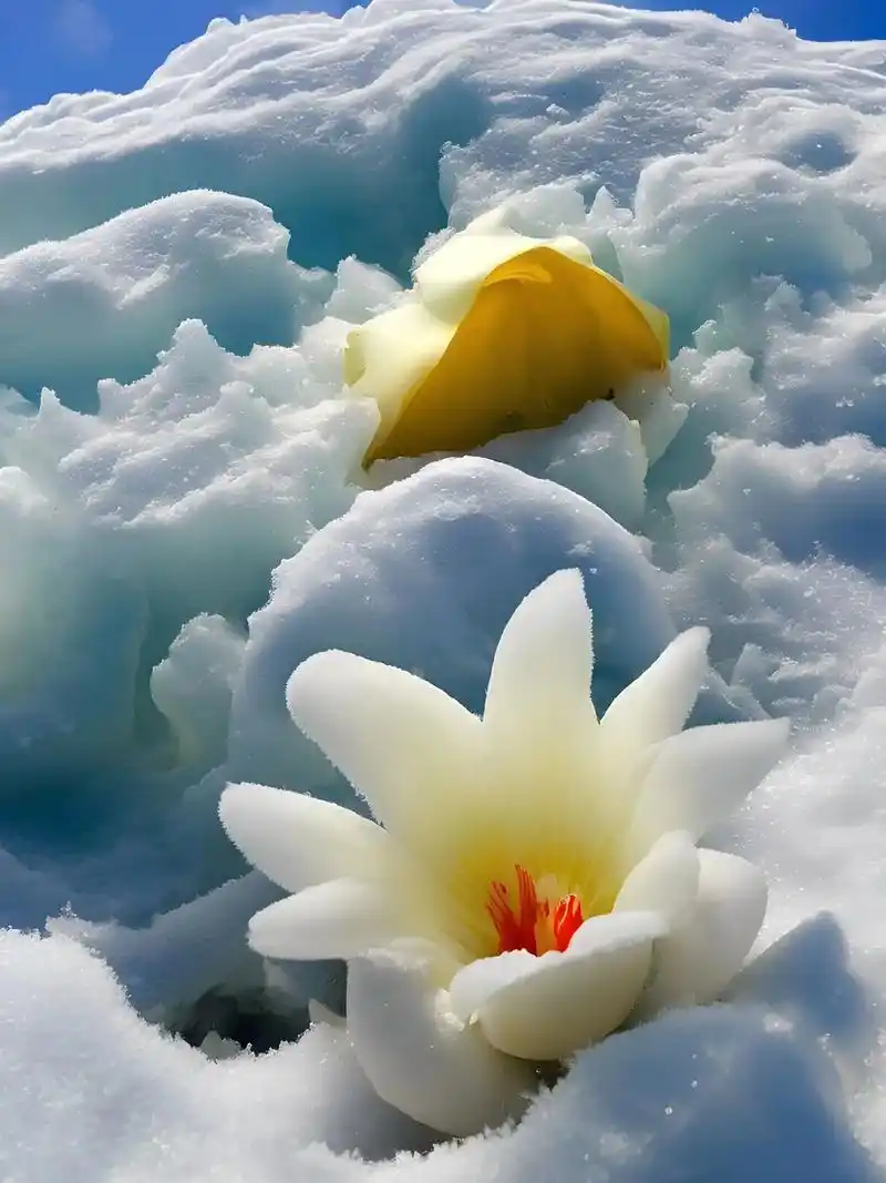 冰山雪莲.最美的分享给你"陪你一起看雪莲远方的你,是我最近的 - 抖音