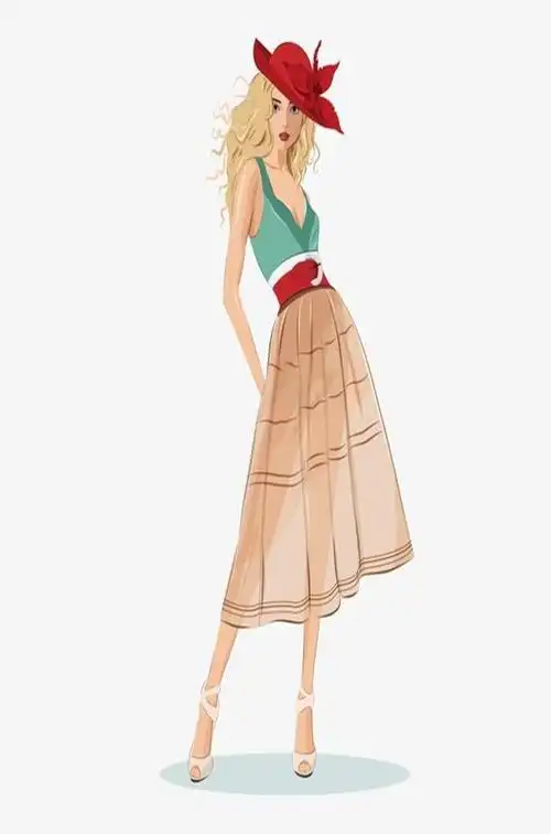 女性模特矢量图图片-卡通女性模特矢量图高清素材下载_懒人图库