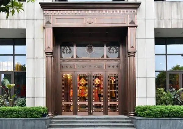 推拉金属铜门单开门推拉门豪宅子母铜门中式高端定制入户门别墅双开