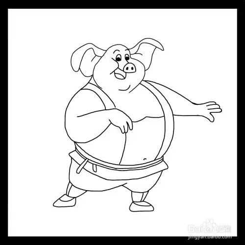 怎么画猪八戒简笔画