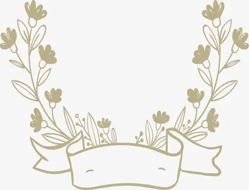 手绘复古花纹标题框