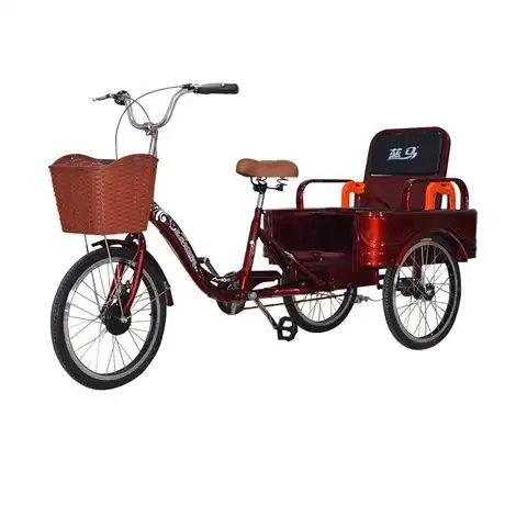 人力三轮车包邮轻便折叠脚踏三轮车小型成年大人拉货车