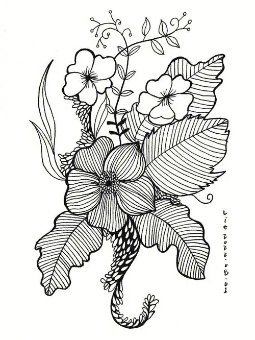 画画的日常  #控笔训练  #控笔  #黑白线描画