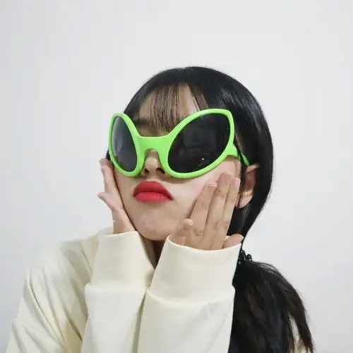 ins搞笑沙雕搞怪眼镜太阳镜 生日派对恶搞拍照道具外星人眼镜墨镜