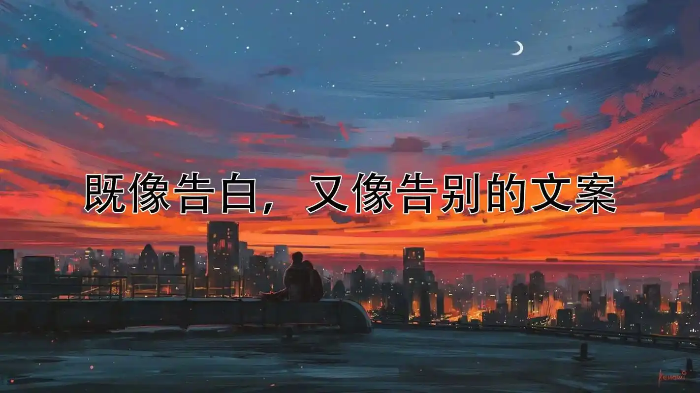 既像告白又像告别的文案.