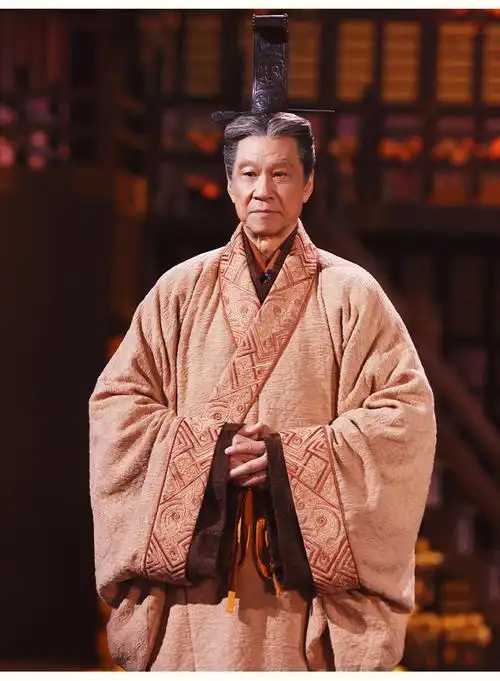 古代中年老人白色假发秦汉古装造型男款短发头套 老爷爷整顶假发