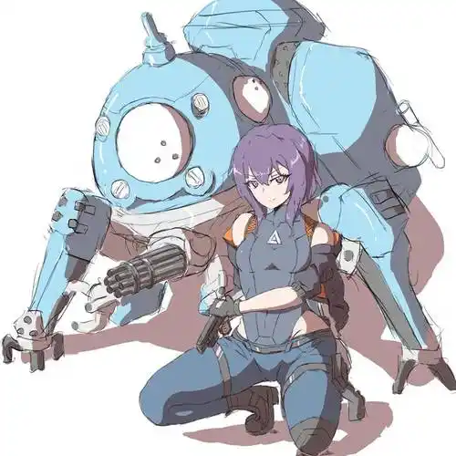 攻壳机动队塔奇克马插画图片