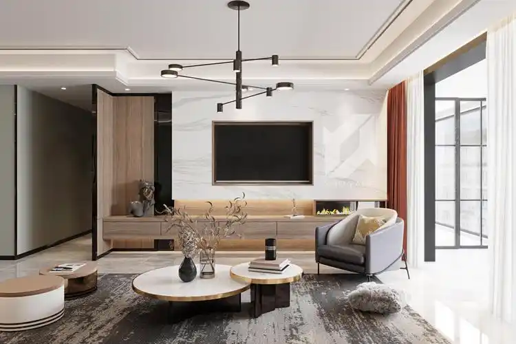 现代风格150平三室装修样板间效果图