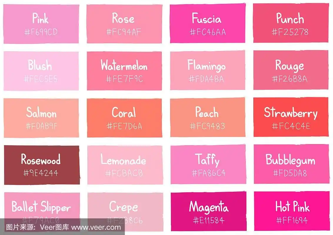 粉色调颜色阴影背景与代码