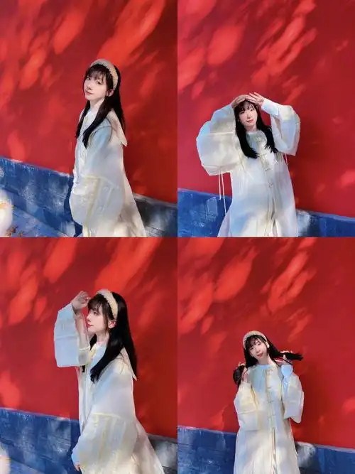 大红墙打卡姿势get