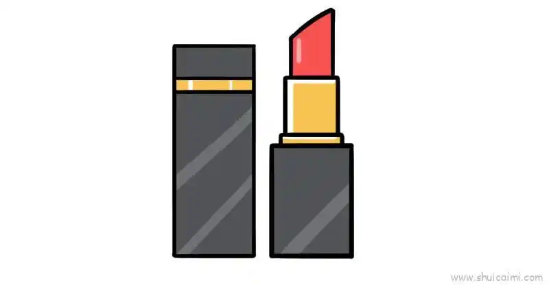 唇膏儿童画怎么画 唇膏简笔画图片