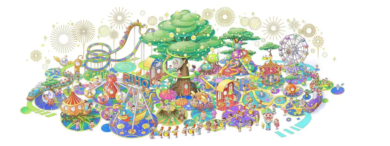 派火车家族的游乐场|插画|商业插画|派火车 - 原创作品 - 站酷 (zcool