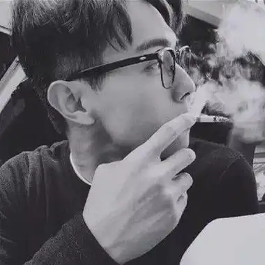 黑白抽烟头像侧脸男头像个性网 男生头像图片大全 -【爱个性】