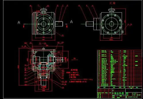 20b9100锥齿轮箱装配图