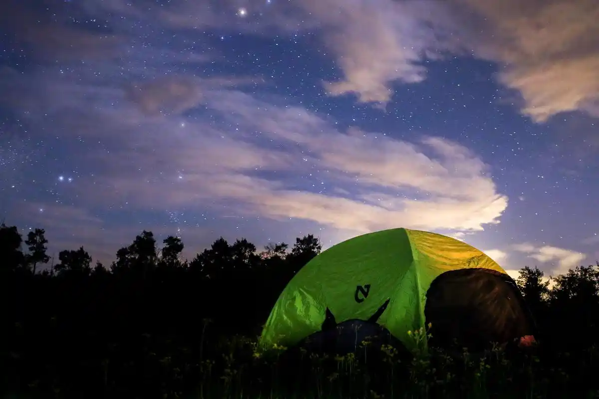 野外露营时的夜色美景唯美高清桌面壁纸