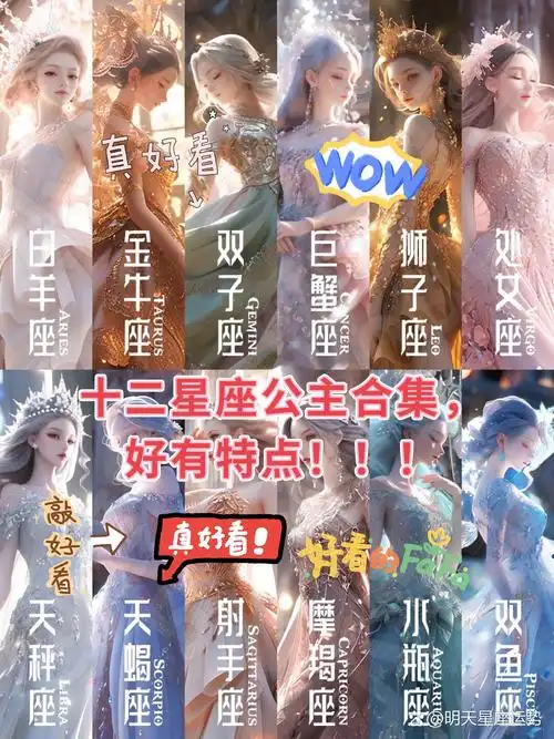 十二星座的每个公主,都好有特色!