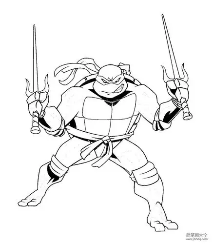 忍者神龟简笔画图片