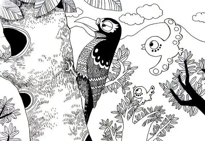 创意素材|儿童线描画优秀作品,学习创作的好素材