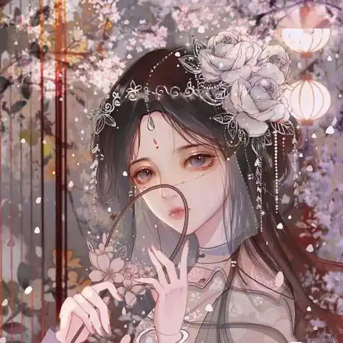 动漫女生头像:精美绝伦的古风女生头像_初恋_过往_花也