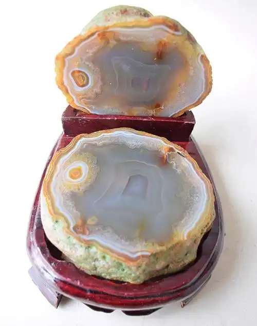 玛瑙巴西原石精品聚宝盆摆件石切开水马达加斯珠宝奇石