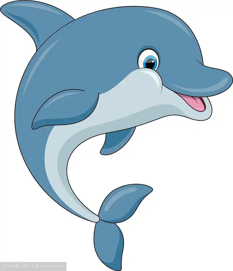 可爱的卡通海豚
