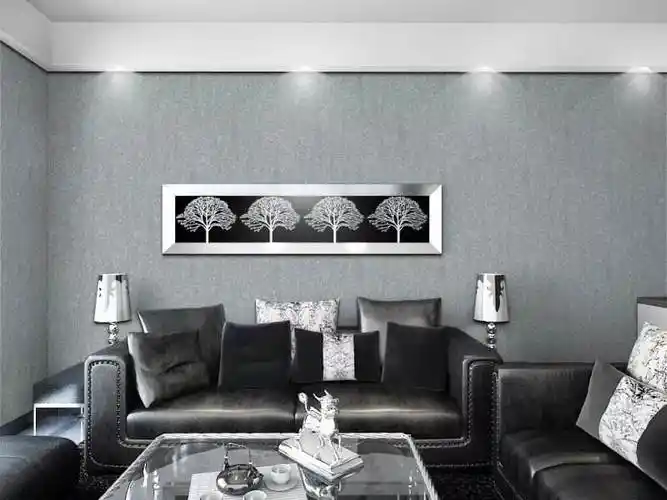 墙布,我觉得主要还是取决于个人的色彩喜好,我觉得灰色地砖除了可以跟