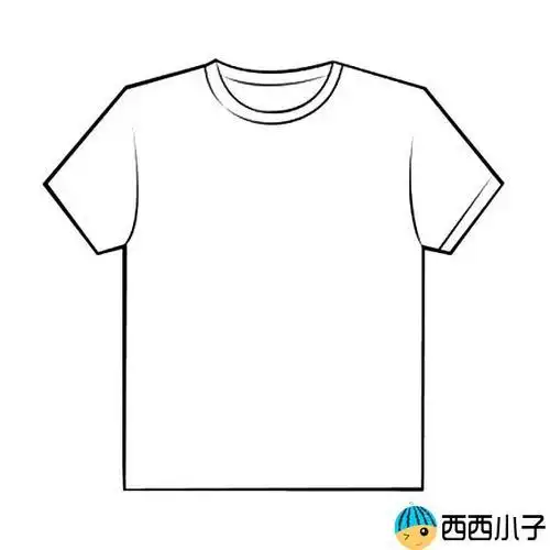 短袖翻领t恤简笔画