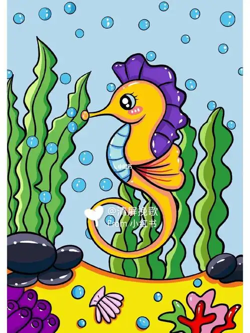 创意画儿童画#创意美术儿童画  #少儿创意美术  #儿童画  #马克笔