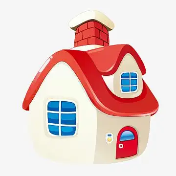 卡通房子设计矢量图