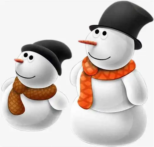 小雪人的卡通情侣头像