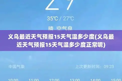 义乌最近天气预报15天气温多少度(义乌最近天气预报15天气温多少度
