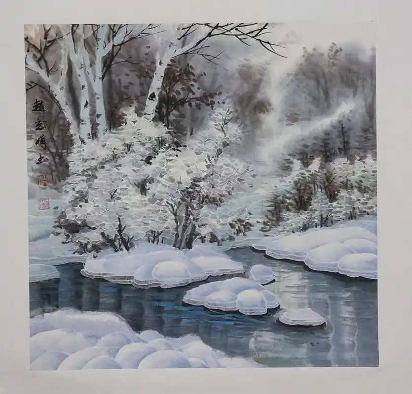 画家赵立娟冰雪画作品