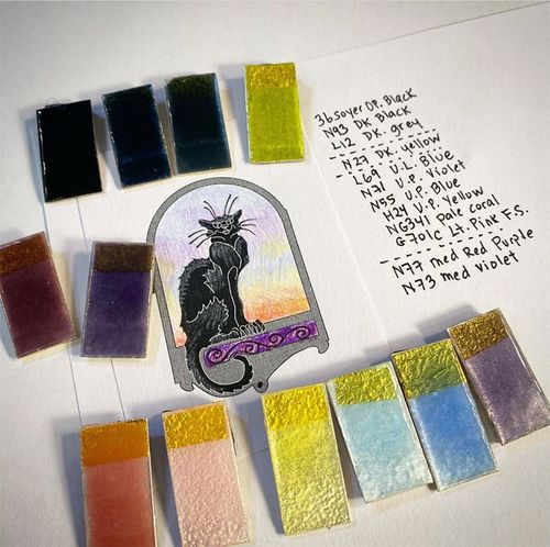 七宝烧珐琅景泰蓝烧制练习素材原坯胎底紫铜片可自制色卡用