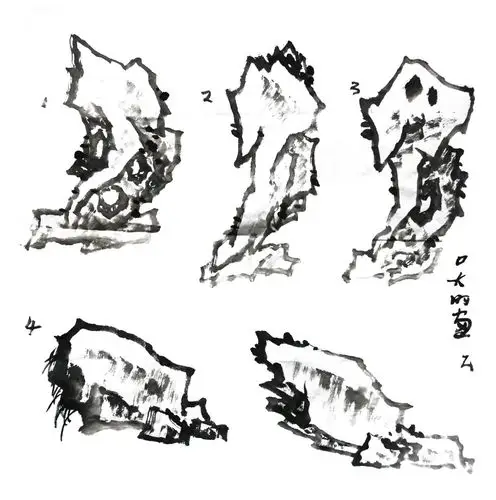 石头的画法(太湖石)