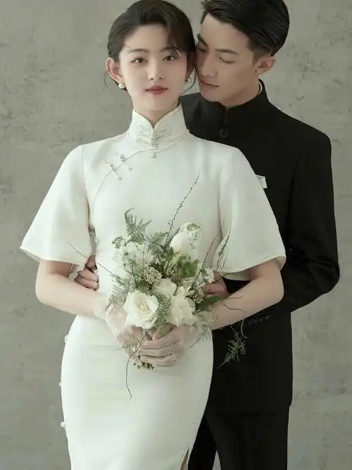 民国风的温婉演绎旗袍婚纱照