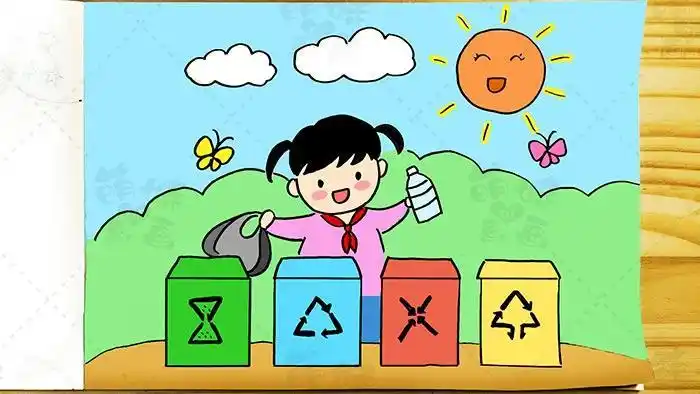 简笔画幼儿园低碳环保儿童画简笔画三年级节约环保的简笔画幼儿园低碳